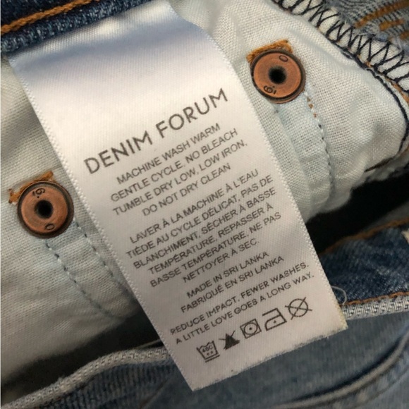 Aritzia Denim Forum The Arlo High Rise Straight Jeans Light Wash Size 23 - Picture 14 of 15